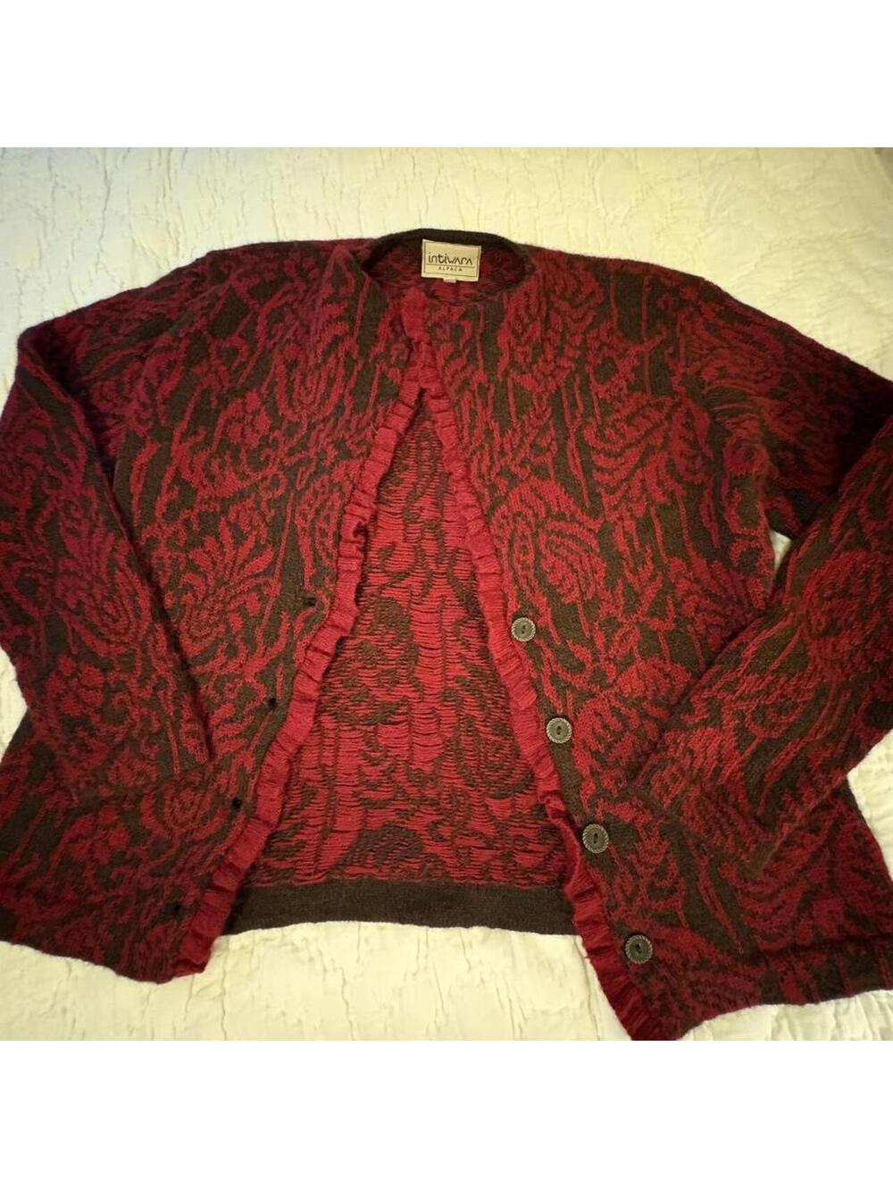 Women's IntiWara Alpaca cardigan Sz L